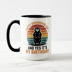 Groundhog Day Birthday Cute Groundhog Birthday Mug