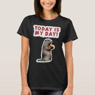 Groundhog Day Birthday Funny Saying Today is My Da T-Shirt
