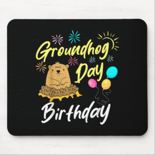 Groundhog Day Birthday Groundhog Funny Party _1 Mouse Mat