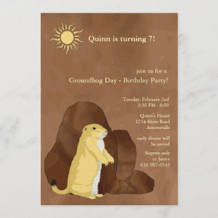 Groundhog Day Birthday Party Invitation