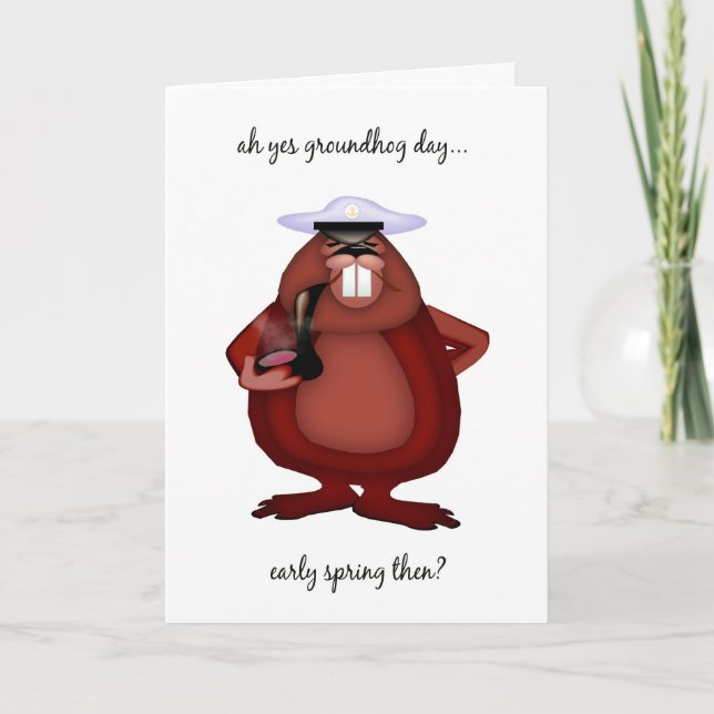 Groundhog Day Card - Fun Groundhog Day Card (Front)