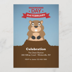 Groundhog Day Celebration Invitation