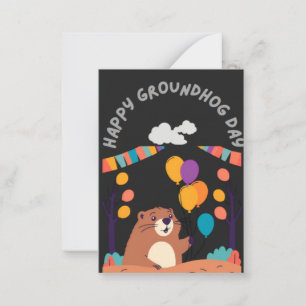 Groundhog Day Celebration: Shadow or Shine? Card