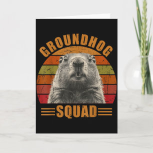 Groundhog Day Decorations 2025 Retro Vintage Groun Card