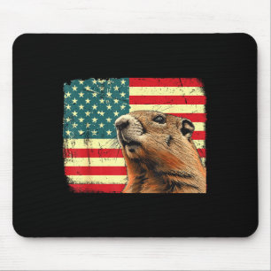 Groundhog Day Decorations 2025 Us Flag Groundhog D Mouse Mat