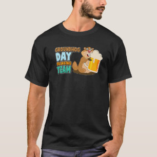 Groundhog Day Drinking Matching Team Party Beer Lo T-Shirt