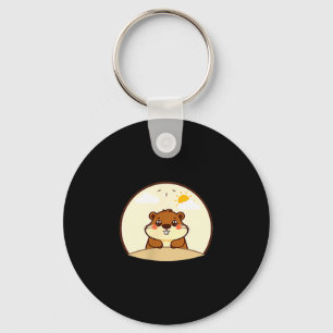 Groundhog Day Emblem Key Ring