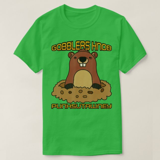 Groundhog Day February 2nd 2020 Punxsutawney Gobbl T-Shirt (Design Front)