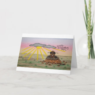 Groundhog Day Greeting Card, Happy Groundhog Day! Card