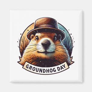 Groundhog Day, Groundhog,  Magnet
