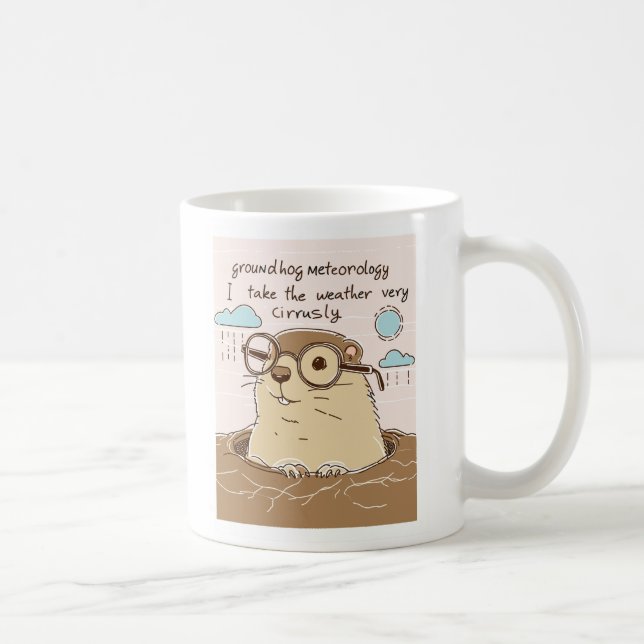 Groundhog Day Groundhog Meteorology Coffee Mug (Right)