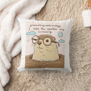 Groundhog Day Groundhog Meteorology Cushion