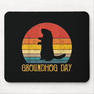 Groundhog Day Groundhogs Funny Rodent Animal Lover Mouse Mat
