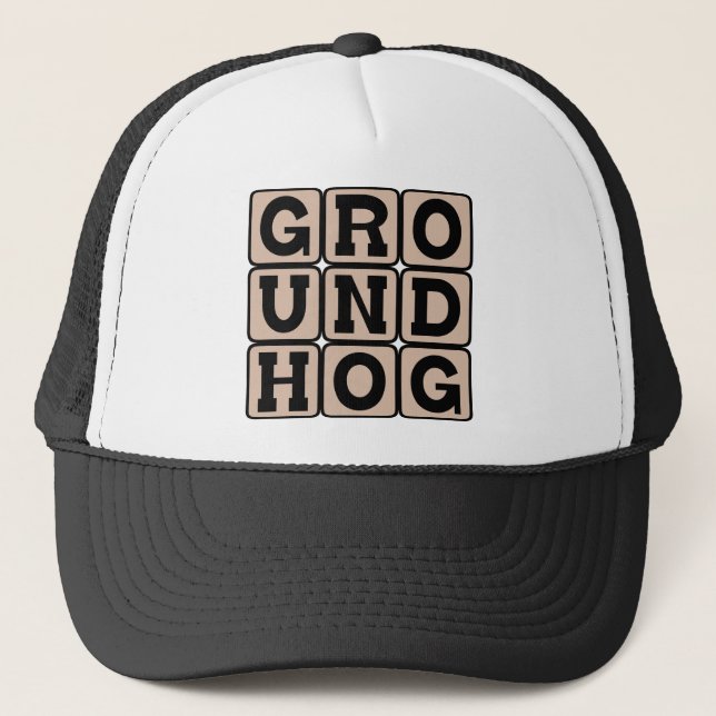 Groundhog Day, Holiday Trucker Hat (Front)