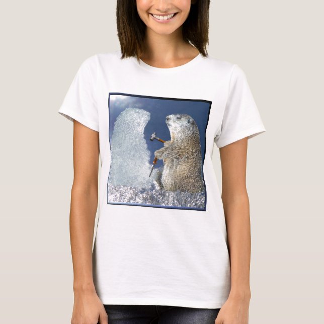 Groundhog Day Ice Sculpture T-Shirt (Front)