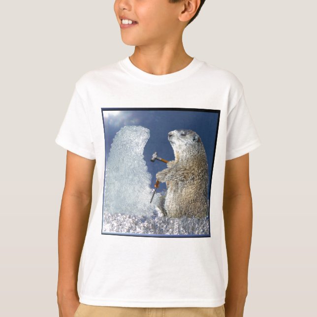 Groundhog Day Ice Sculpture T-Shirt (Front)