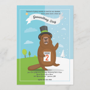 Groundhog Day Invitation