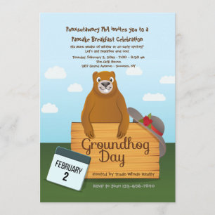 Groundhog Day Invitations