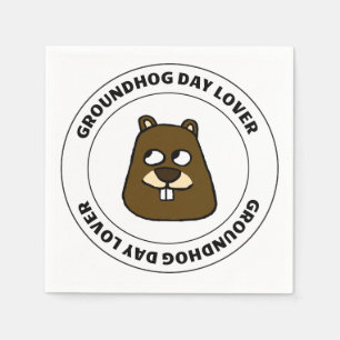 Groundhog Day Lover Napkin