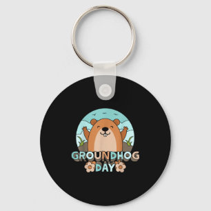 Groundhog Day Men Women Retro Vintage 60s 70s 80s  Key Ring