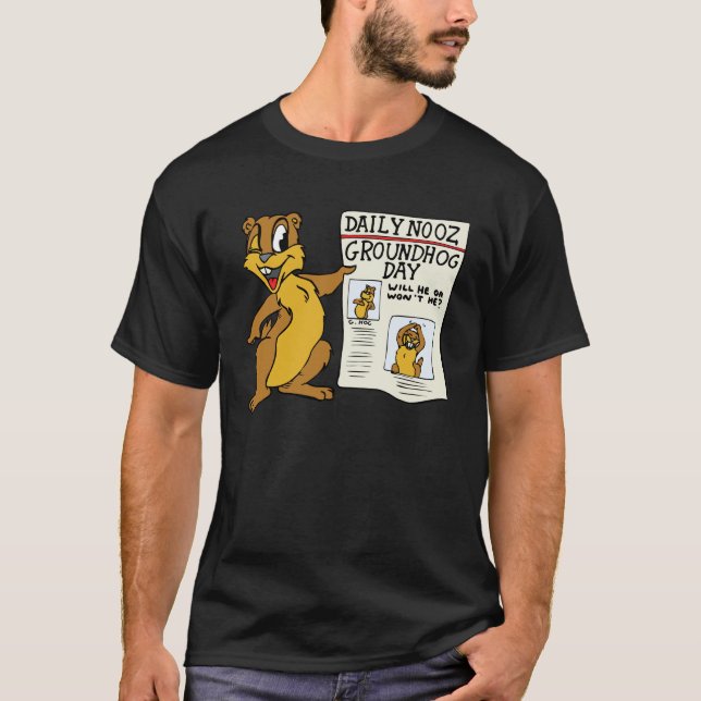 "Groundhog Day News" T-shirt (Front)