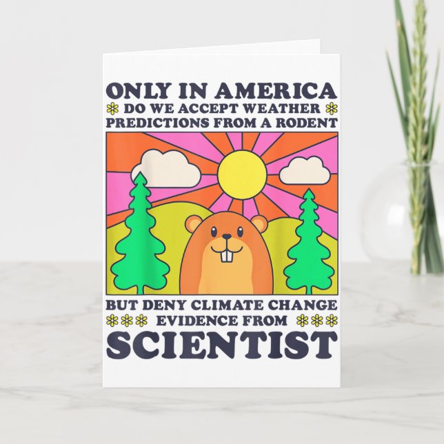 Groundhog Day Only America Accept Rodent Weather P Card (Front)
