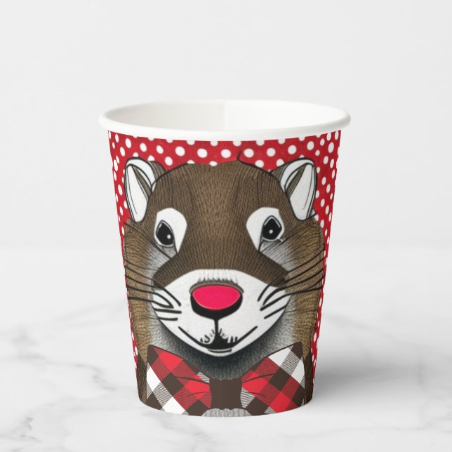 Groundhog Day Paper Cups (Left)