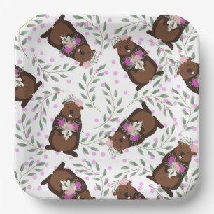 Groundhog Day Paper Plates