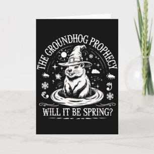 Groundhog Day Pun Meteorology Sarcasm Funny Women Card
