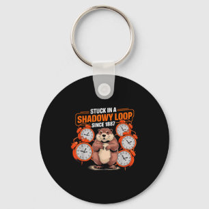 Groundhog Day Pun Shadaow Sarcasm Funny Women Men Key Ring