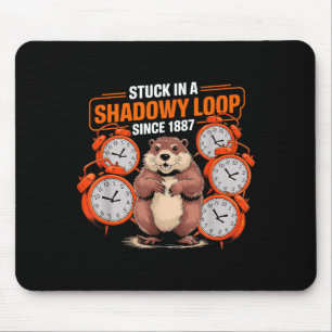 Groundhog Day Pun Shadaow Sarcasm Funny Women Men Mouse Mat