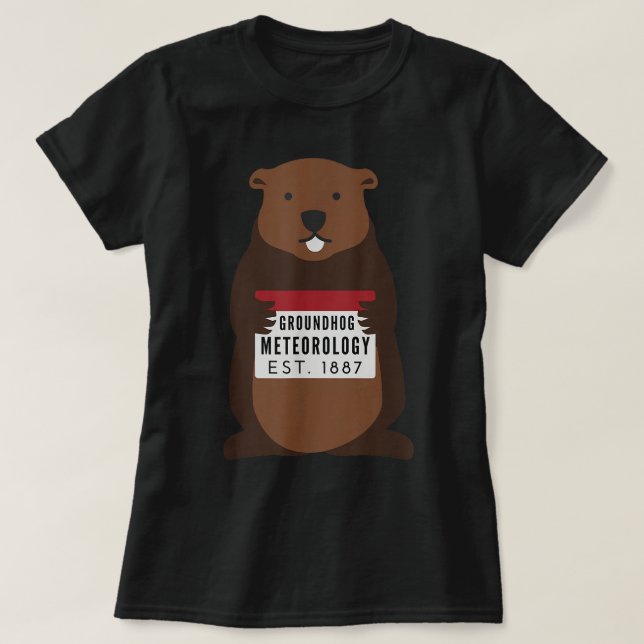 Groundhog Day Punxsutawney Phil Meteorologist Mete T-Shirt (Design Front)
