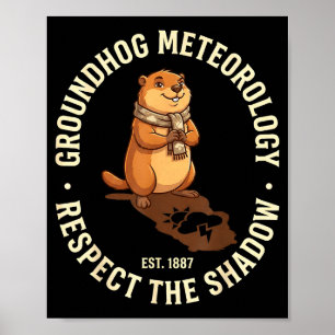 Groundhog Day Respect The Shadow Meteorology Groun Poster