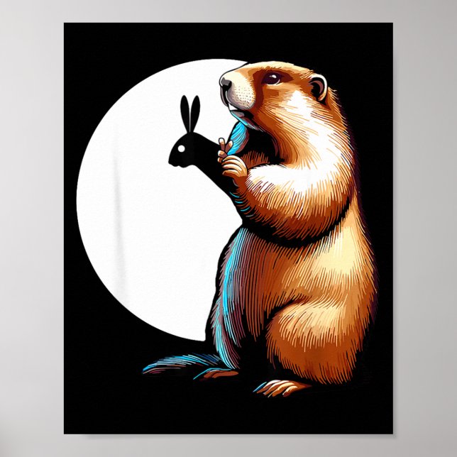 Groundhog Day Shadow Funny Gift  Poster (Front)