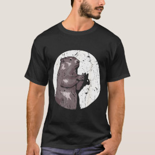 Groundhog Day Shadow Puppet Cute Rodent Costume Fu T-Shirt