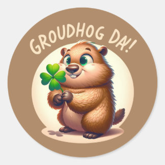Groundhog day sticker
