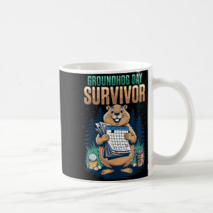 Groundhog Day Survivor Funny Calendar Rodent  Coffee Mug