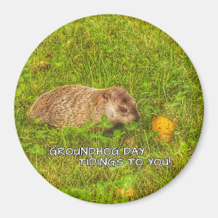 Groundhog Day tidings to you! magnet
