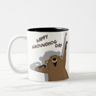 Groundhog day Two-Tone coffee mug