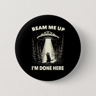 Groundhog Day Ufo Retro Graphic Vintage Alien Enco 6 Cm Round Badge