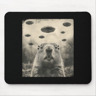Groundhog Day Ufo Retro Graphic Vintage Alien Enco Mouse Mat