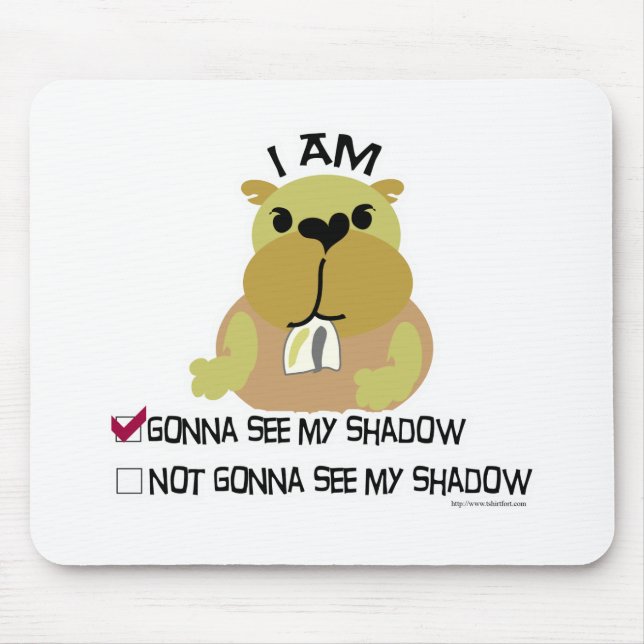 Groundhog day vote  shadow mouse mat (Front)