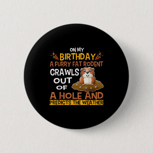 Groundhog Day Woodchuck Gifts Costume For Kids Dec 6 Cm Round Badge