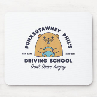 Groundhog Driving School Funny Men Women Retro Rod Mouse Mat