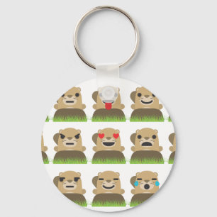 groundhog emojis key ring