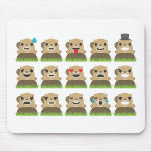 groundhog emojis mouse mat