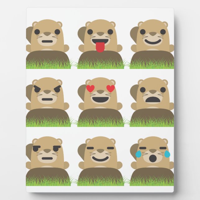 groundhog emojis plaque (Front)