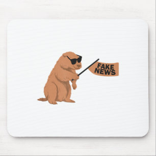 Groundhog Fake News Marmot Influencer Social Media Mouse Mat