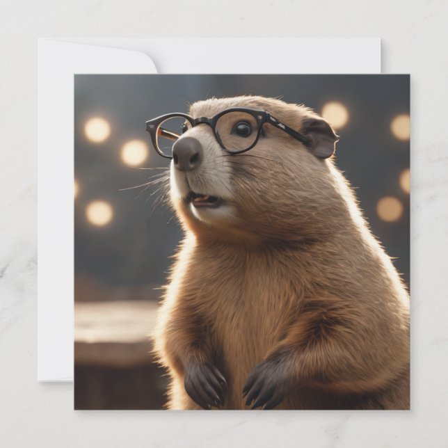 groundhog geek invitation (Front)