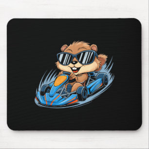 Groundhog Go-kart Racing Happy Groundhog Day Boys  Mouse Mat